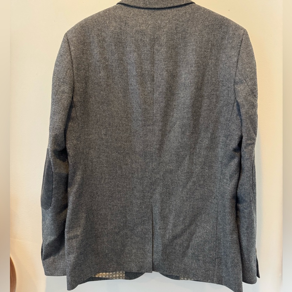 Next Tailoring Elbow Patch Blazer Wool Blend Mens… - image 3